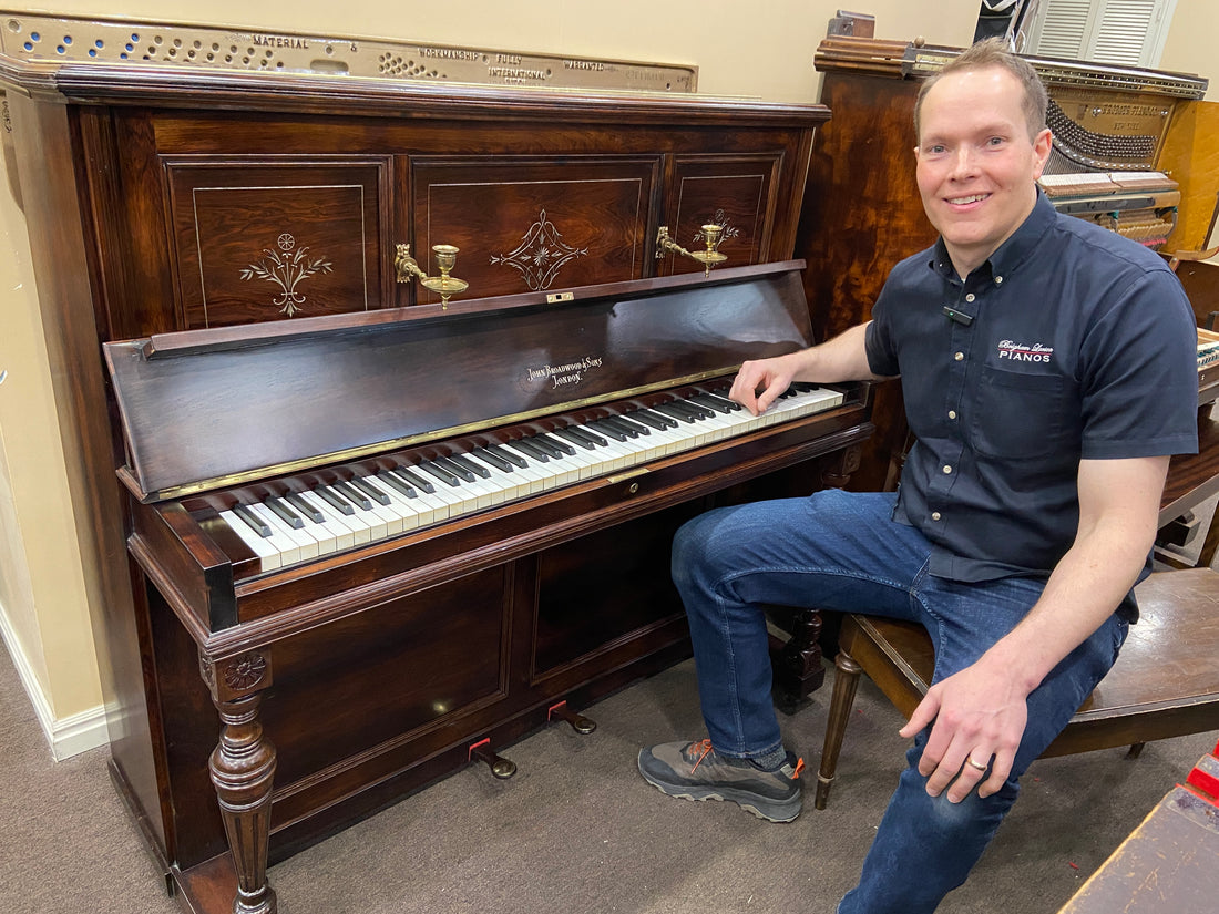 Unique 1885 English Broadwood Upright Piano Restoration!