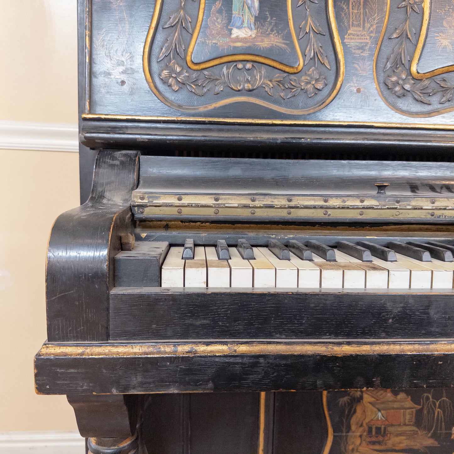 CURRENT SHOP WORK - 1911 Ludwig & Co. Wood Finish Art Case Commissioned Upright Piano