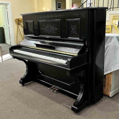 SOLD 1887 Steinway 52" Black Commissioned Upright Piano