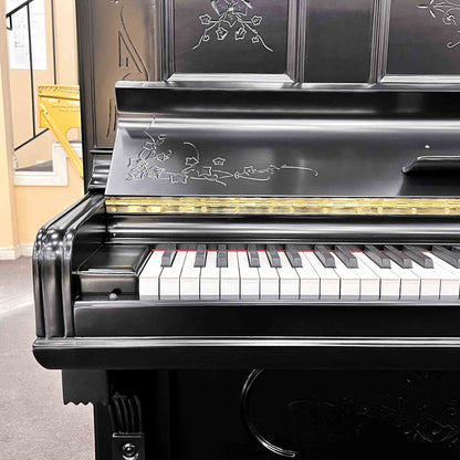 SOLD 1887 Steinway 52" Black Commissioned Upright Piano