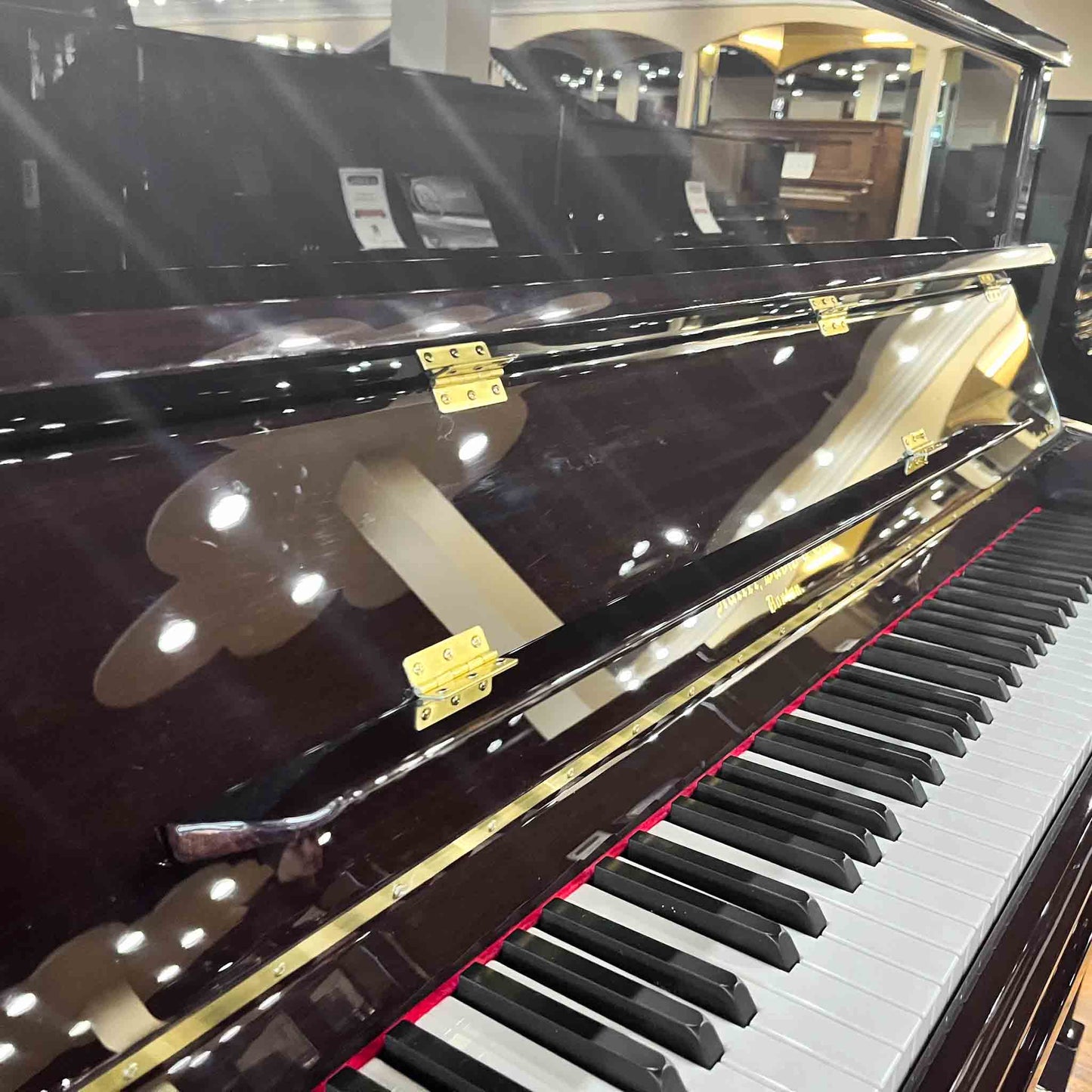 SOLD Hallet Davis 121 48" Polished Dark Walnut Upright Piano