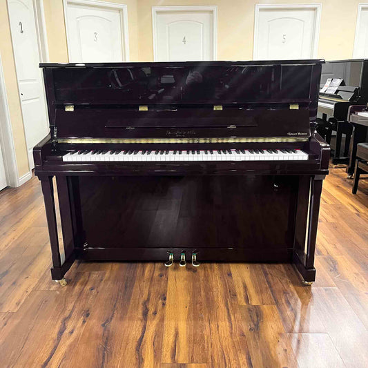 SOLD Hallet Davis 121 48" Polished Dark Walnut Upright Piano