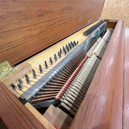 AVAILABLE TO RESTORE: CALL FOR CUSTOM PRICING - 1960 Louis Zwicki 36" Teak Wood Finish Spinet Piano