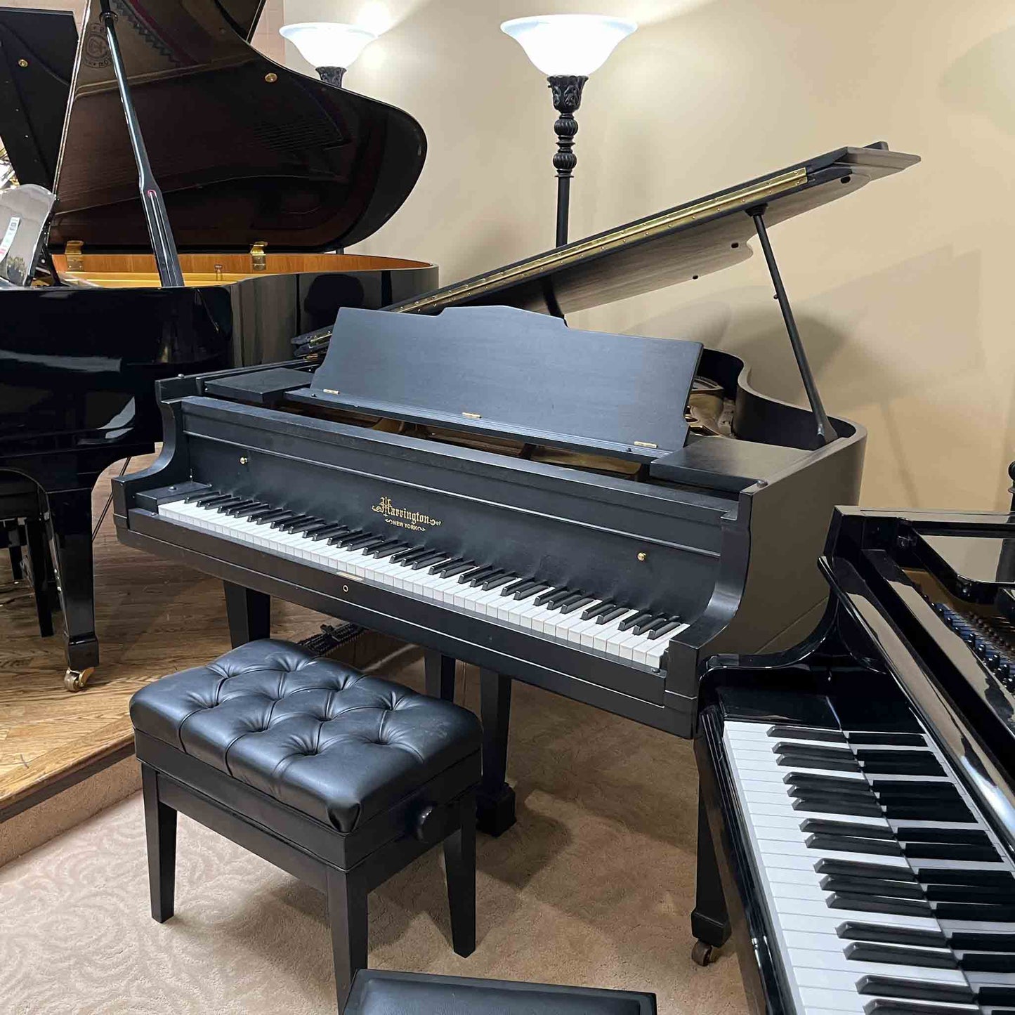 1928 Harrington 5'1" Black Satin Baby Grand Piano