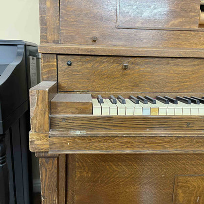 CURRENT SHOP WORK - 1912 AutoPiano 55" Wood Finish Commissioned Upright Player Piano