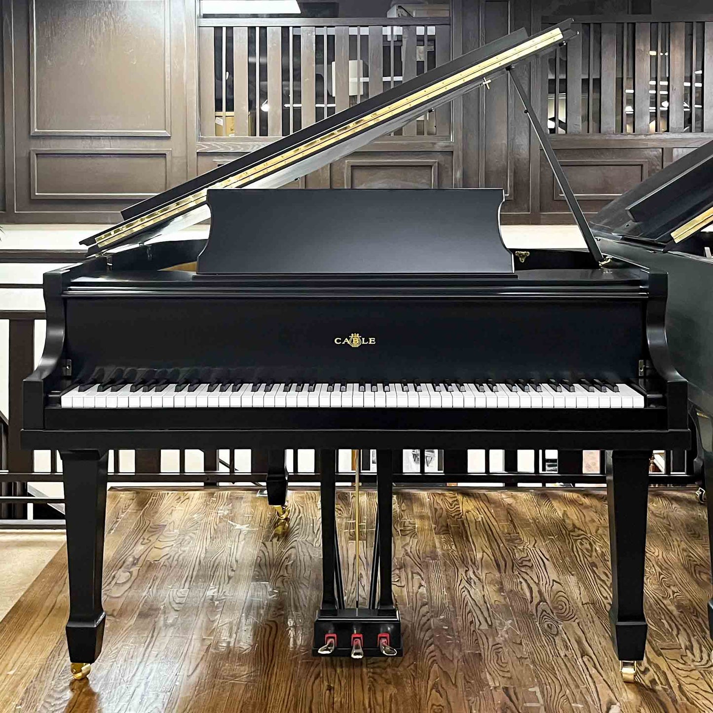 1970 Cable 5' Satin Black Baby Grand Piano