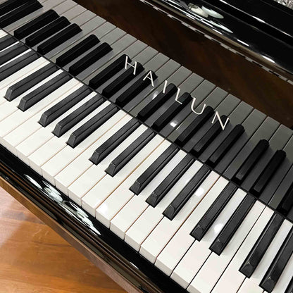 SOLD Hailun 178 5'10" Custom Nickel Trim Polished Black Grand Piano with Self Playing QRS System