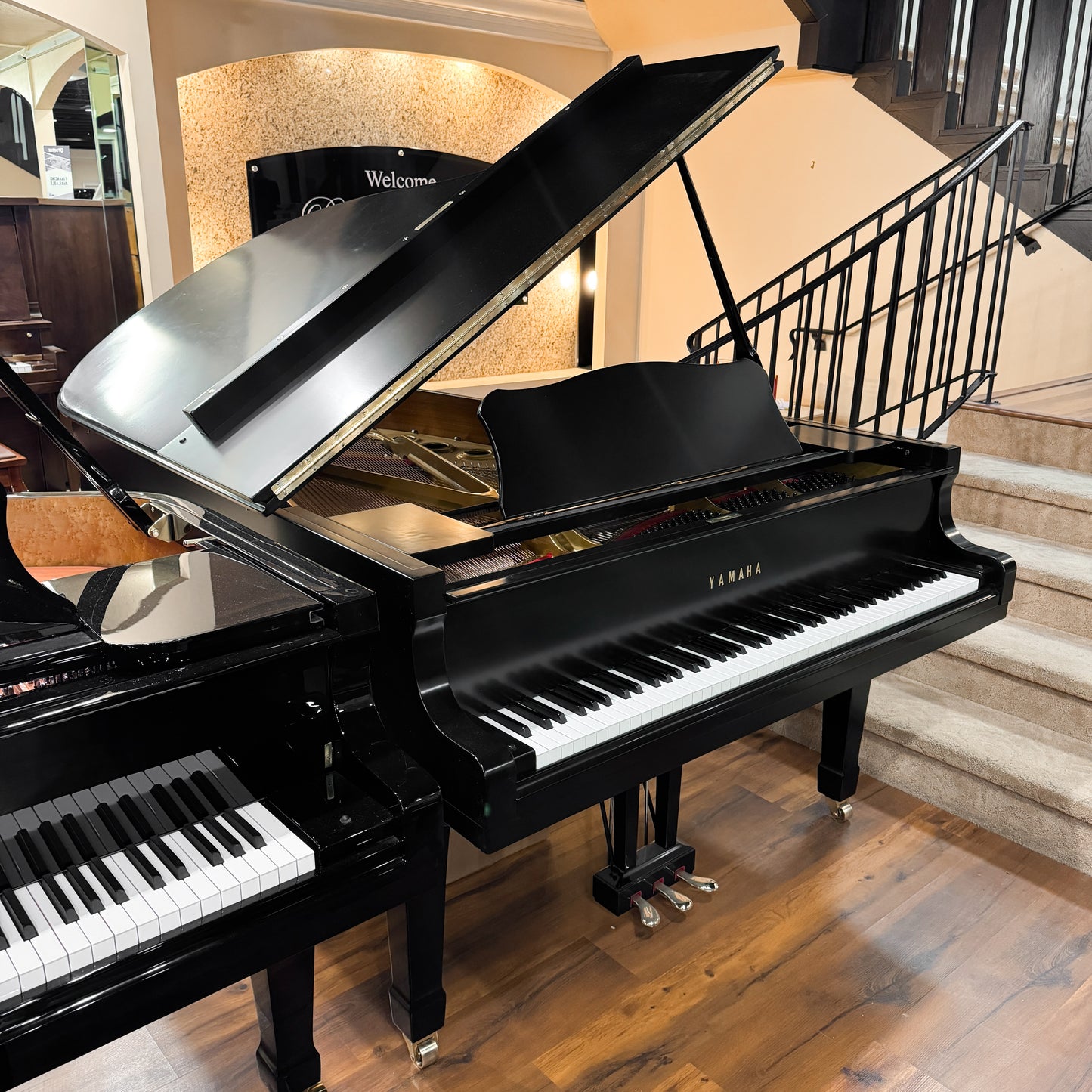 1991 Yamaha C5 6'7" Grand Piano / Satin Black  - with QRS Self Playing System