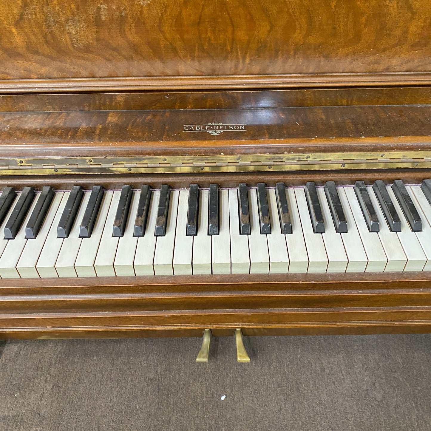 CURRENT SHOP WORK - 1934 Cable Nelson Wood Finish Commissioned Upright Piano