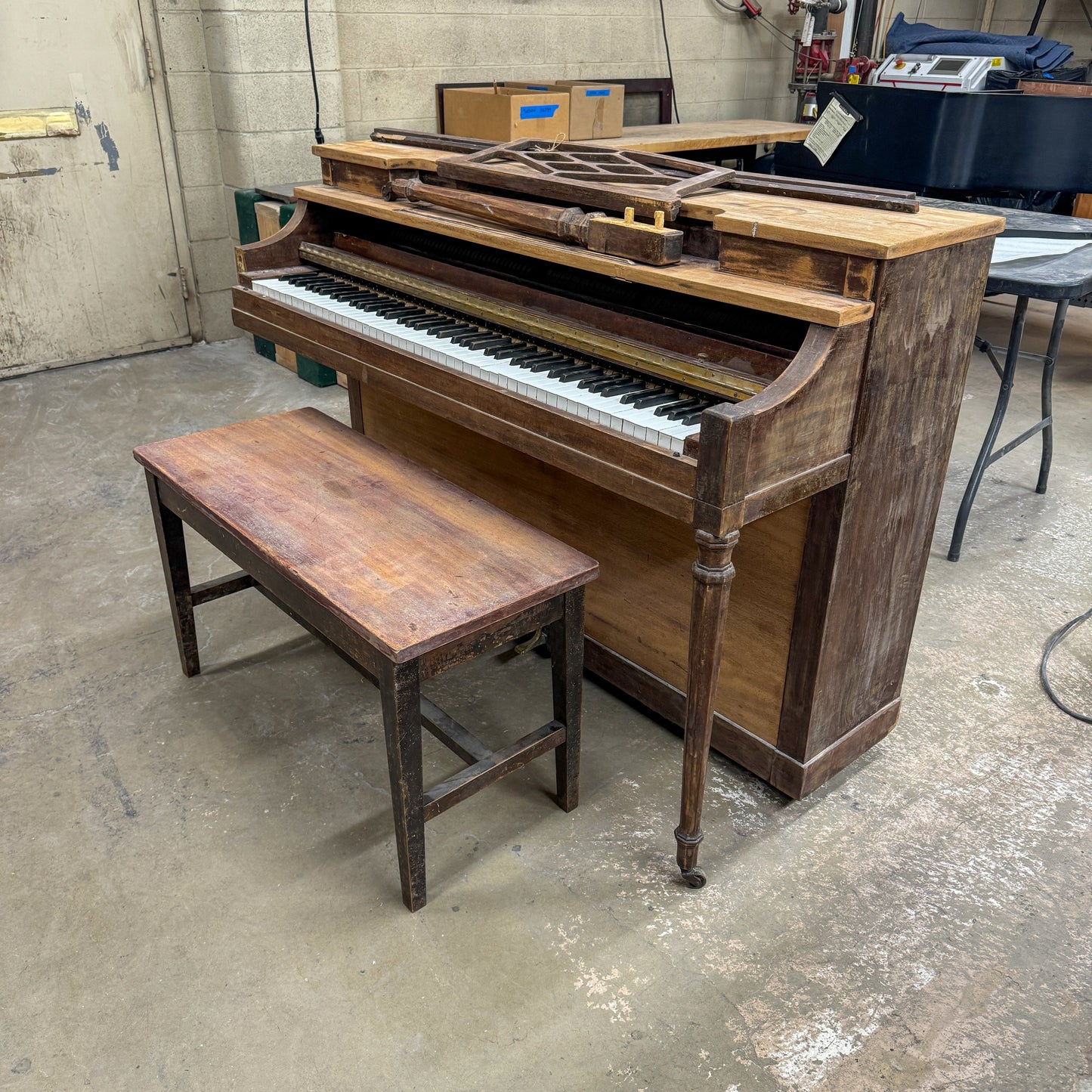 SOLD Ivers & Pond Refinished Color Commissioned Spinet Piano