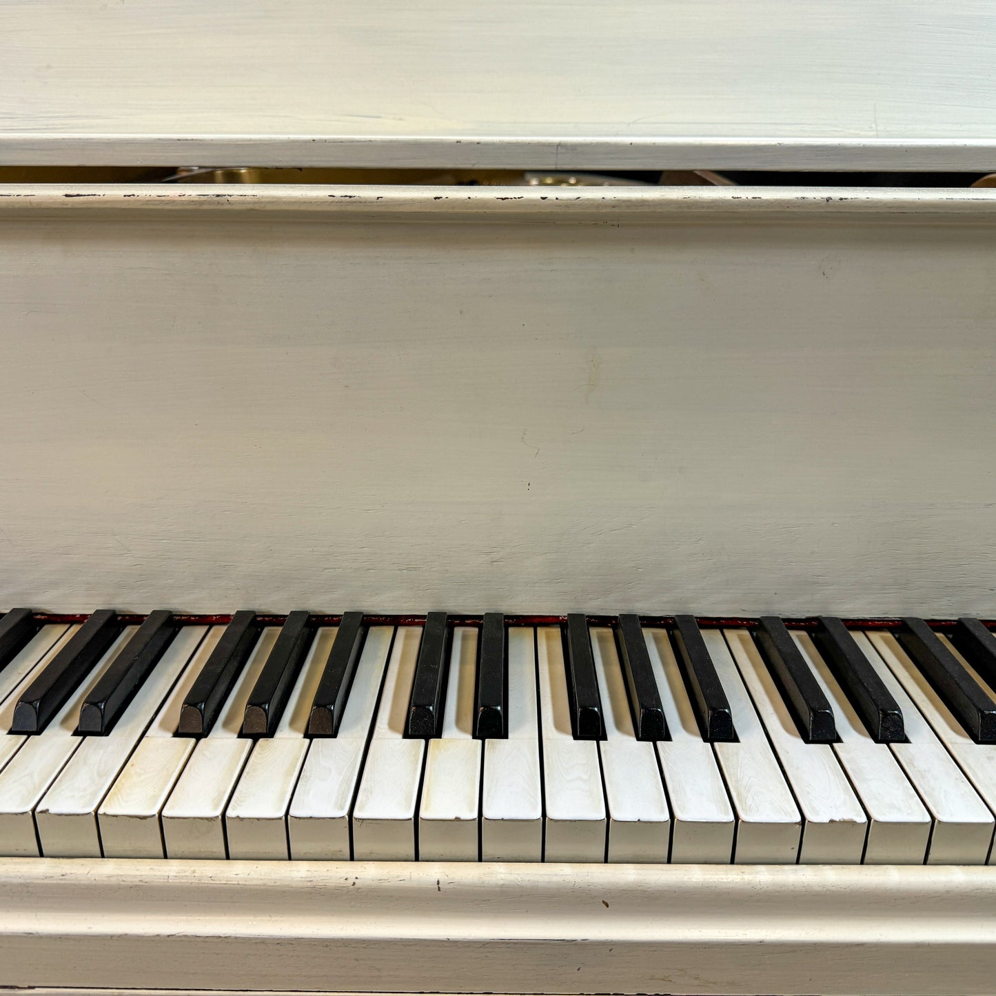 CURRENT SHOP WORK - 1929 Kurtzmann White Finish Commissioned Grand Piano with Self-Playing QRS System