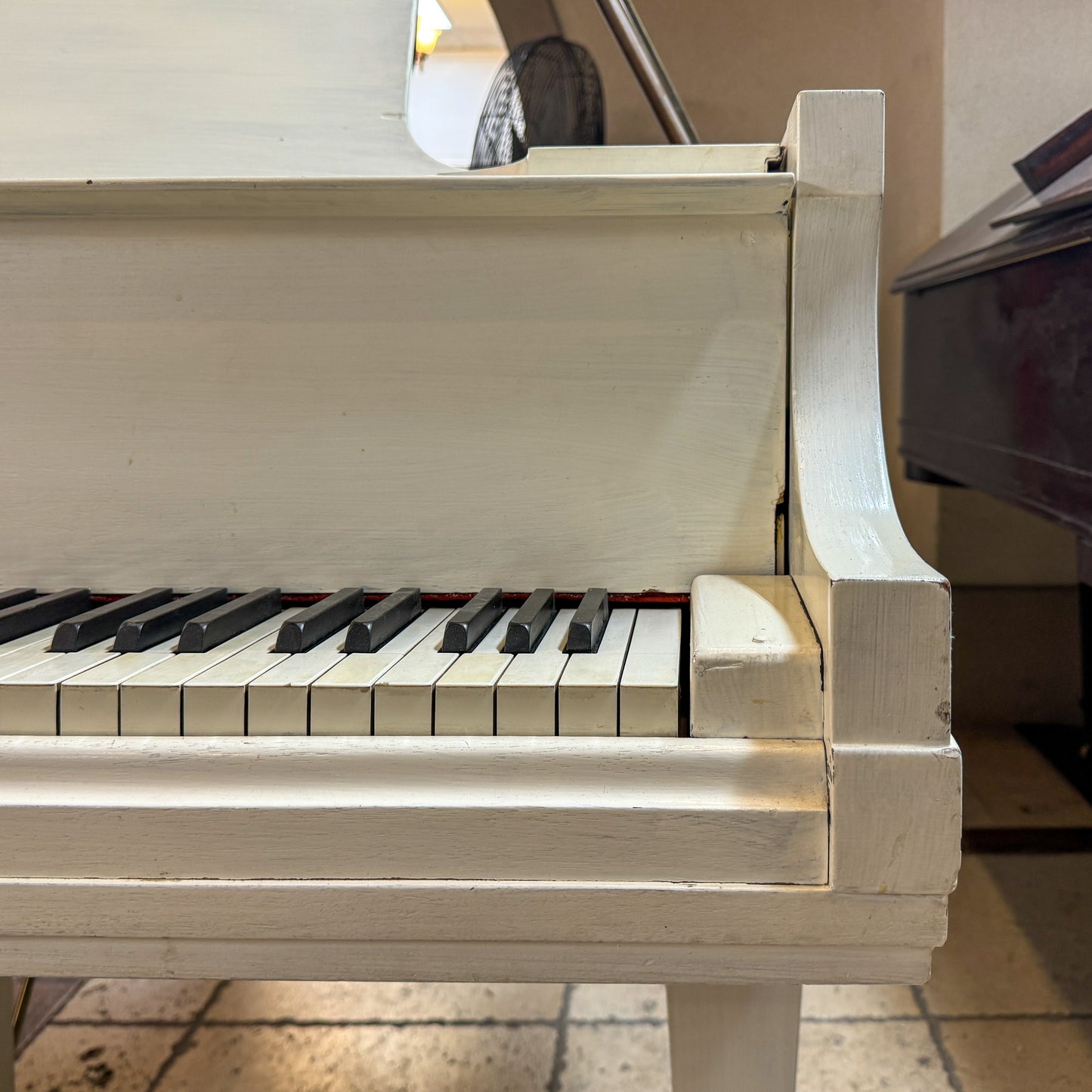 CURRENT SHOP WORK - 1929 Kurtzmann White Finish Commissioned Grand Piano with Self-Playing QRS System