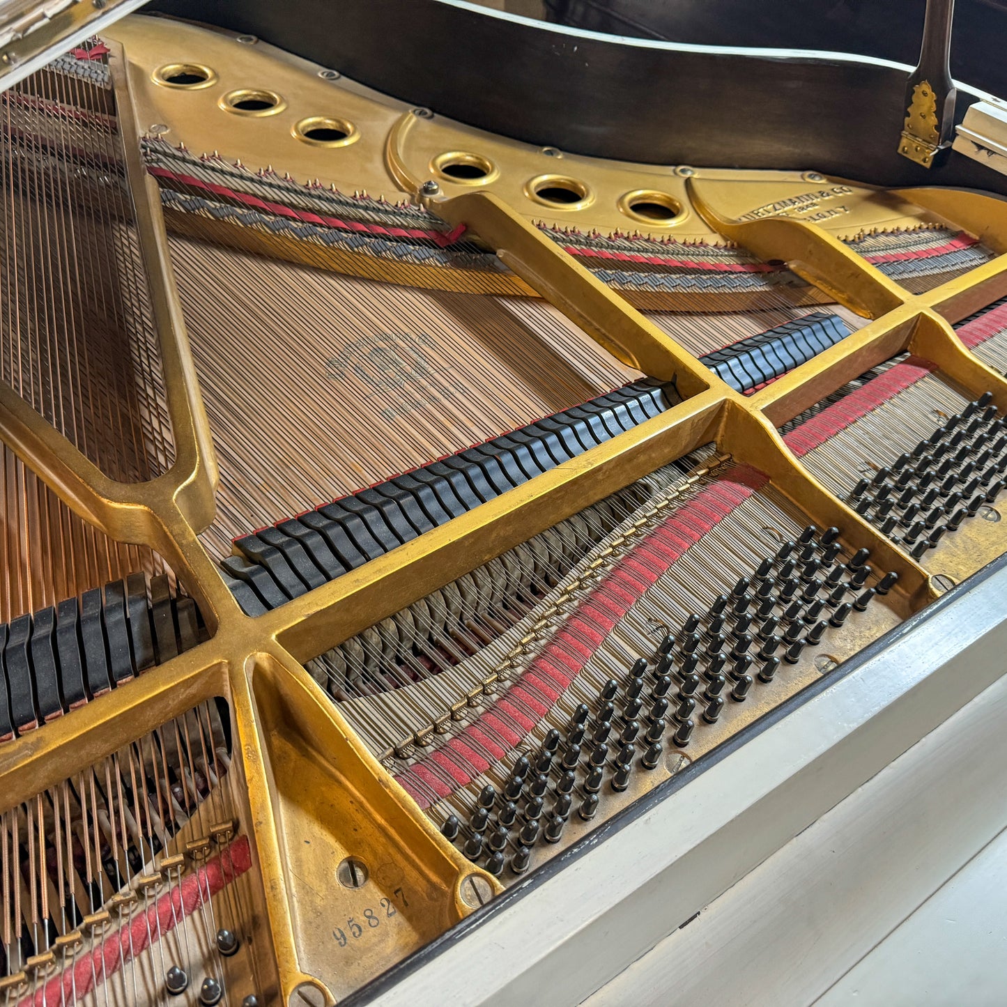 CURRENT SHOP WORK - 1929 Kurtzmann White Finish Commissioned Grand Piano with Self-Playing QRS System