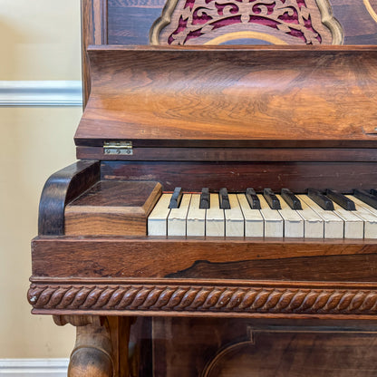 SOLD 1880's Rosewood Commissioned Cabinet Grand Upright Piano