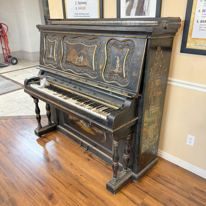 CURRENT SHOP WORK - 1911 Ludwig & Co. Wood Finish Art Case Commissioned Upright Piano