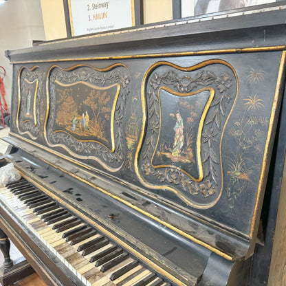 CURRENT SHOP WORK - 1911 Ludwig & Co. Wood Finish Art Case Commissioned Upright Piano