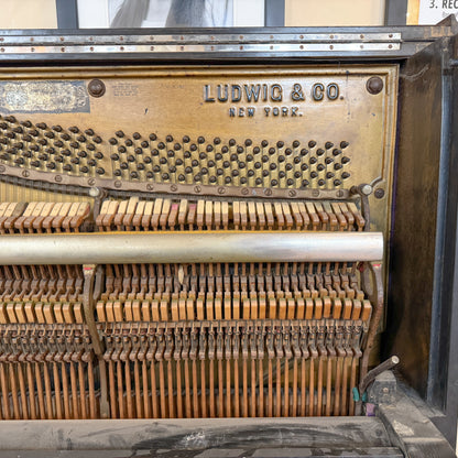 CURRENT SHOP WORK - 1911 Ludwig & Co. Wood Finish Art Case Commissioned Upright Piano