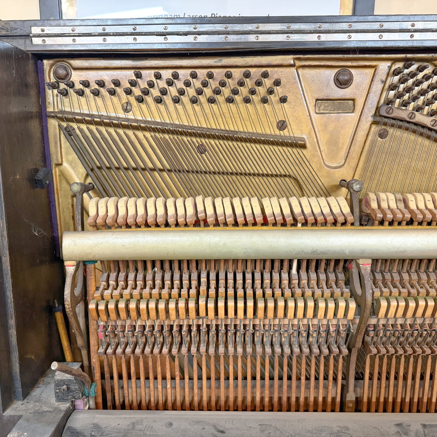 CURRENT SHOP WORK - 1911 Ludwig & Co. Wood Finish Art Case Commissioned Upright Piano