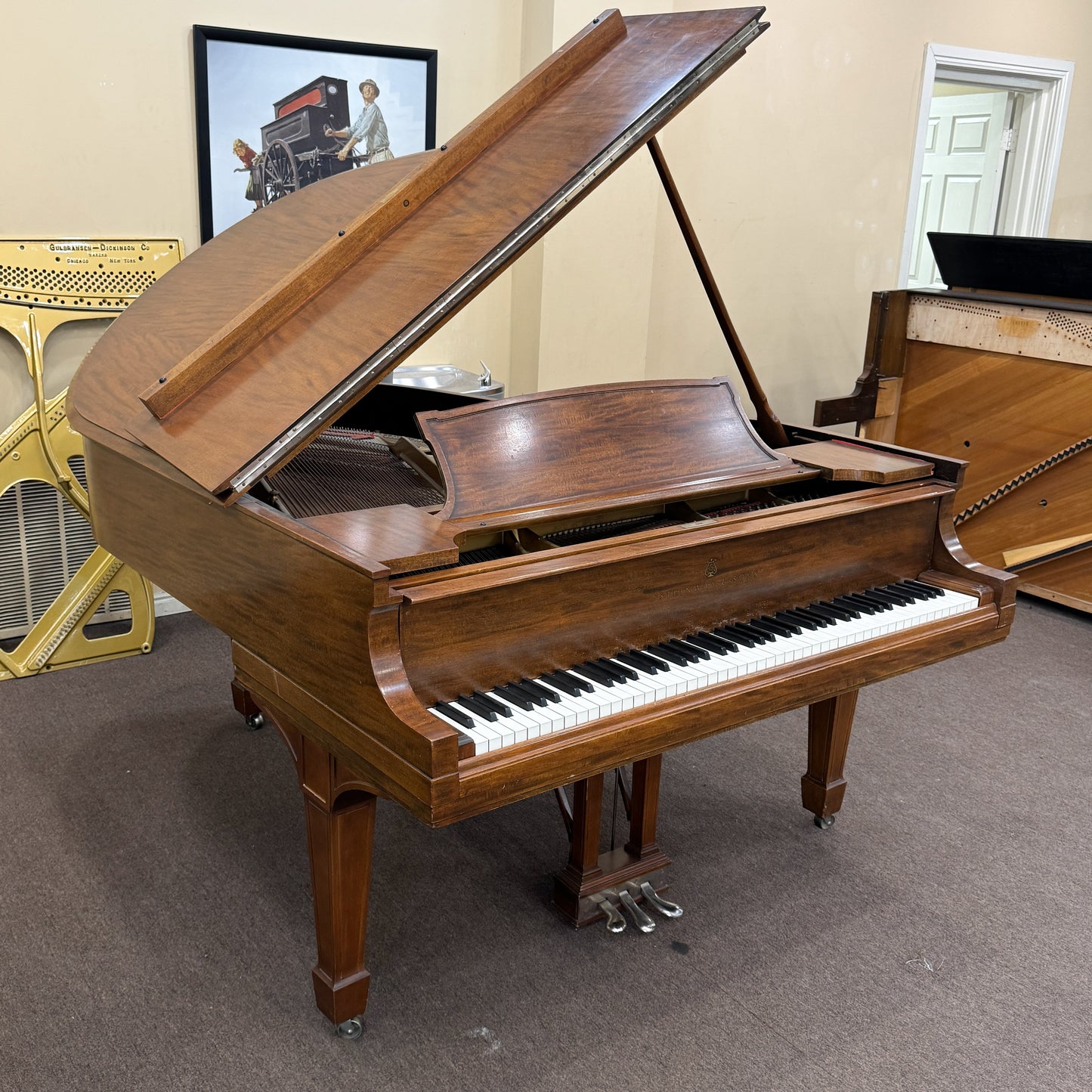 CURRENT SHOP WORK - 1923 Steinway Wood Finish Commissioned Grand Piano