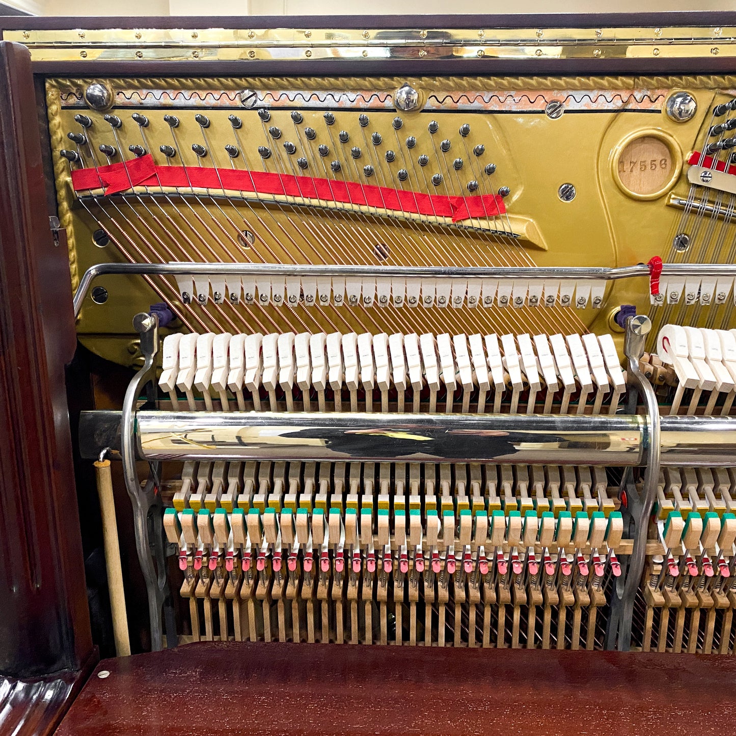 SOLD 1890 Schubert Mahogany Finish Commissioned Upright Piano