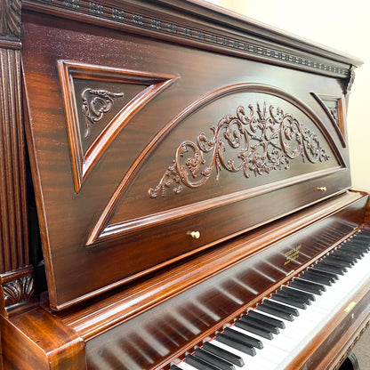 SOLD 1901 Steger Commissioned Mahogany Wood Finish Upright Piano