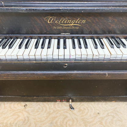 CURRENT SHOP WORK - 1911 Wellington Wood Finish Commissioned Upright Piano