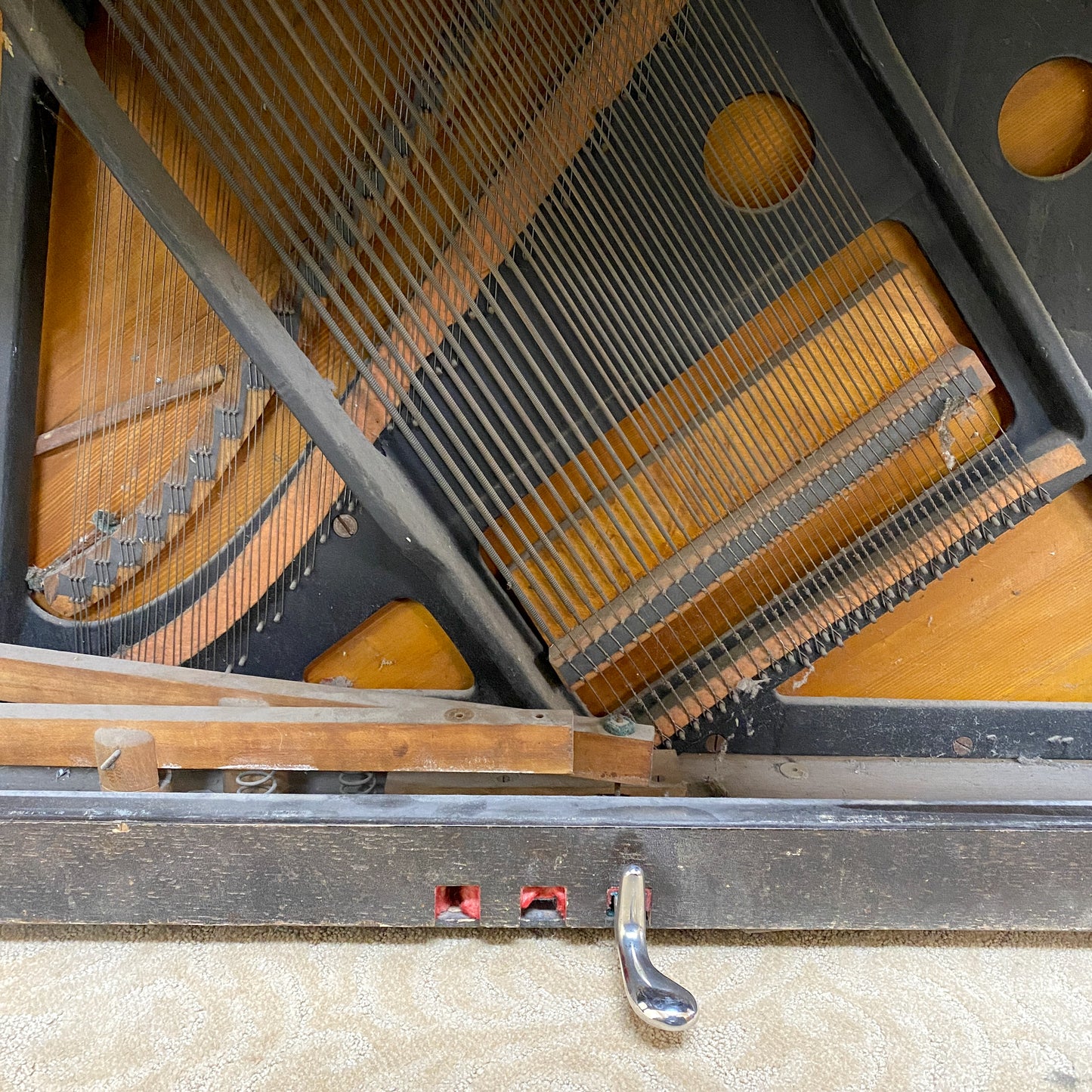 CURRENT SHOP WORK - 1911 Wellington Wood Finish Commissioned Upright Piano