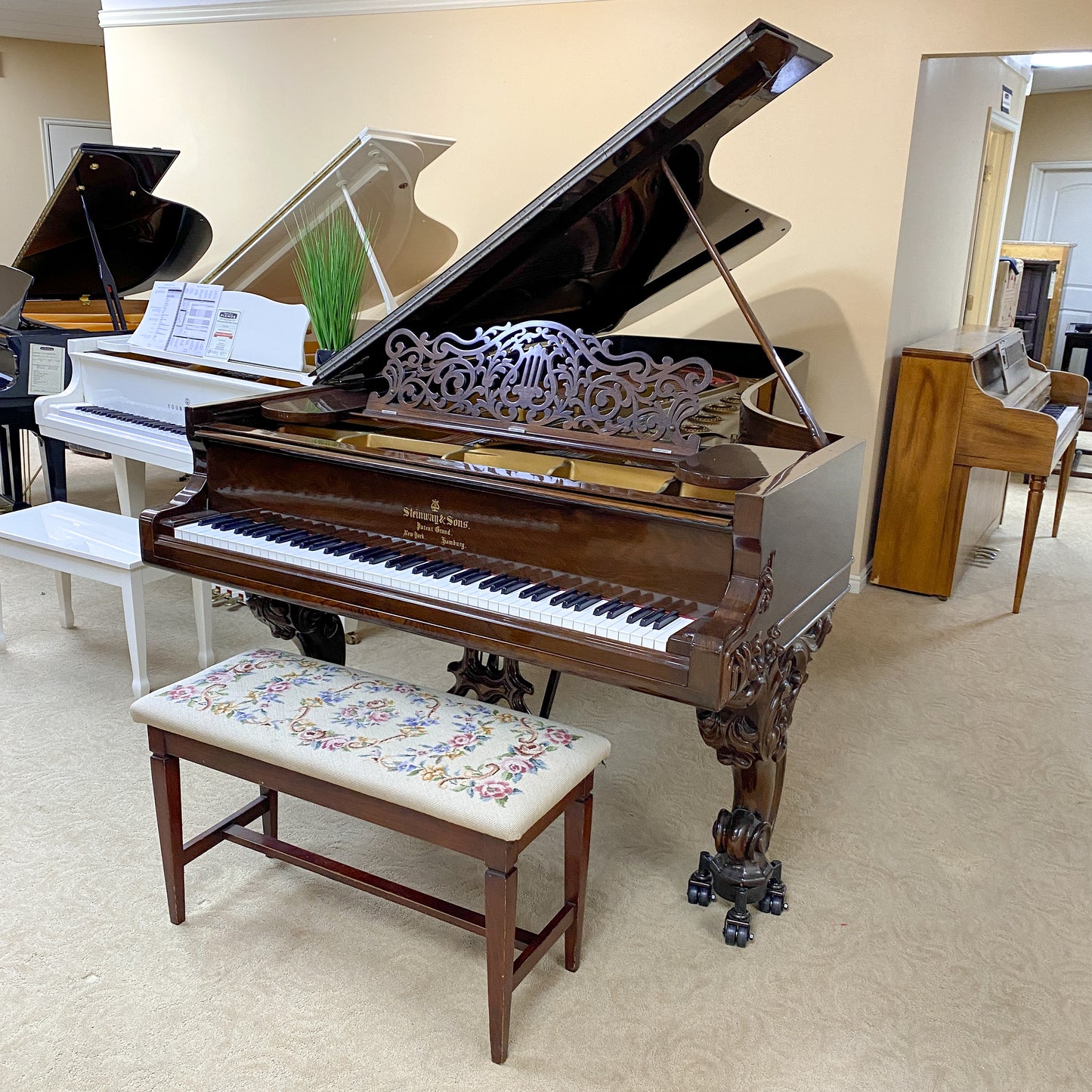 CURRENT SHOP WORK - 1877 Steinway model D 9' Commissioned Concert Grand Piano