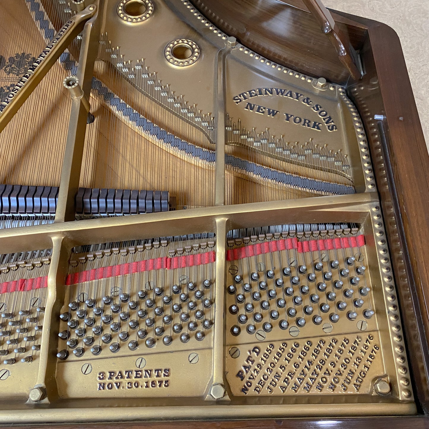 CURRENT SHOP WORK - 1877 Steinway model D 9' Commissioned Concert Grand Piano