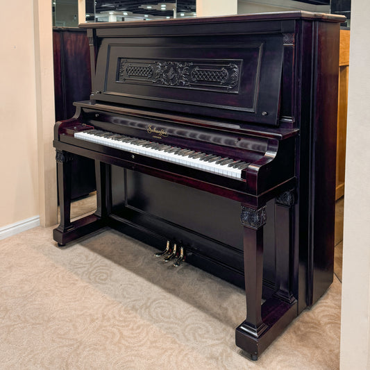 1911 Schaeffer 56" Wood Finish Upright Piano