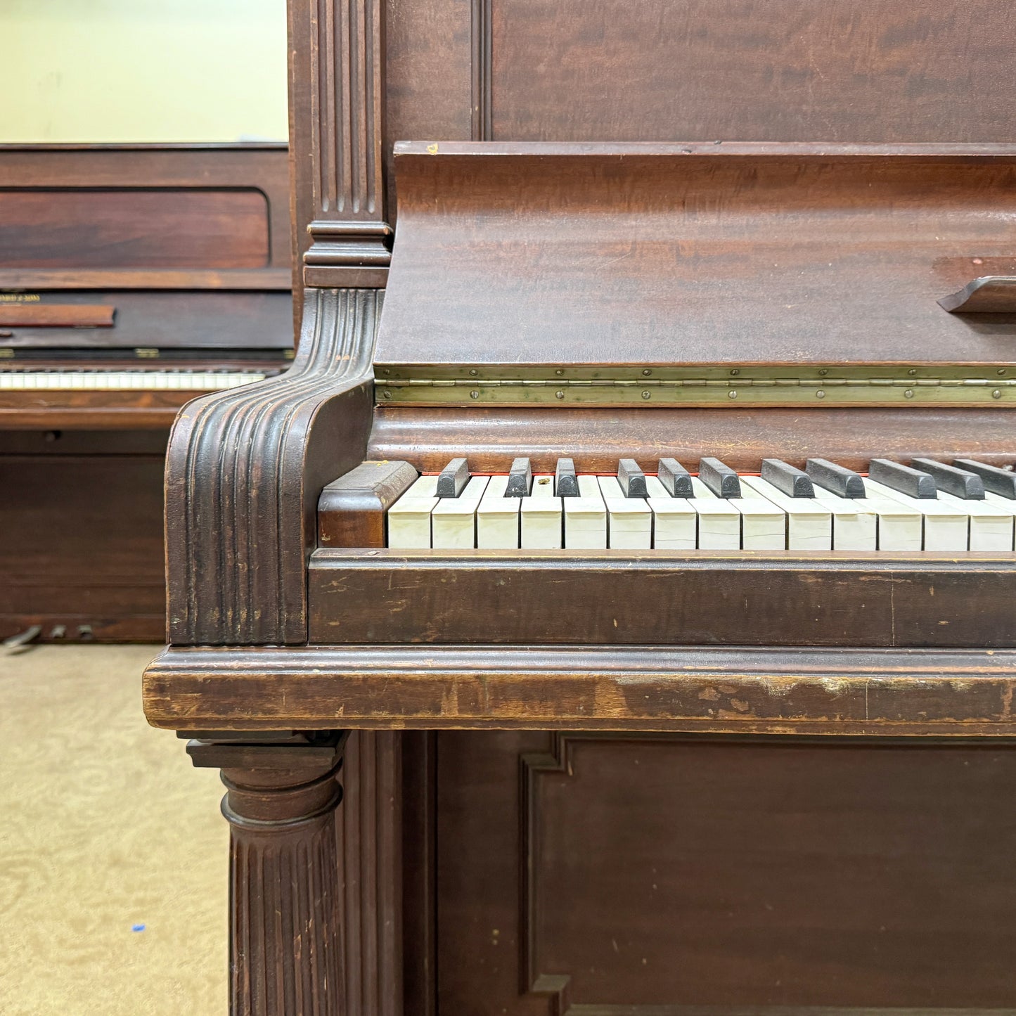 CURRENT SHOP WORK - 1908 Steinway Wood Finish Commissioned Upright Piano