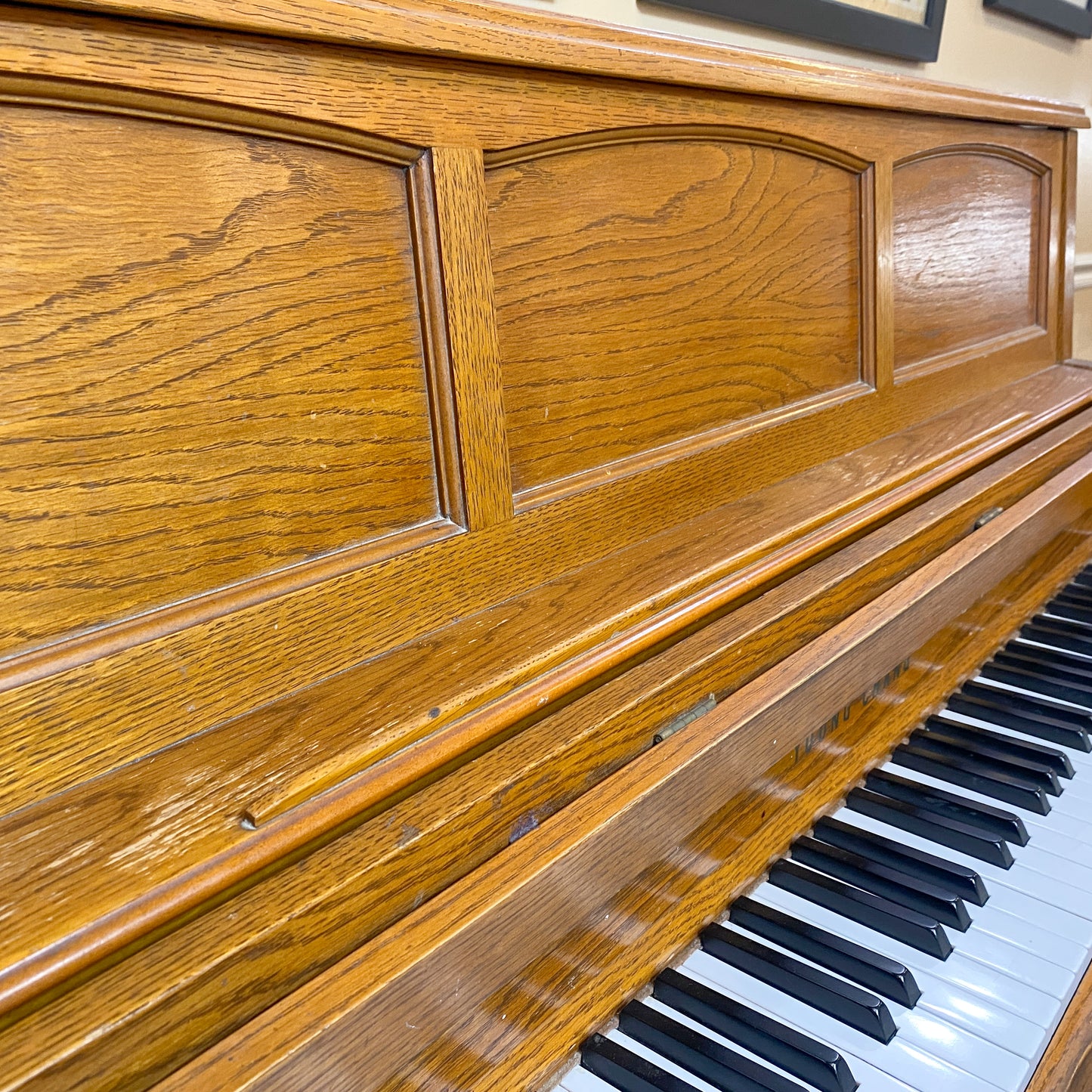 SOLD 1988 Young Chang Wood Finish Console Piano