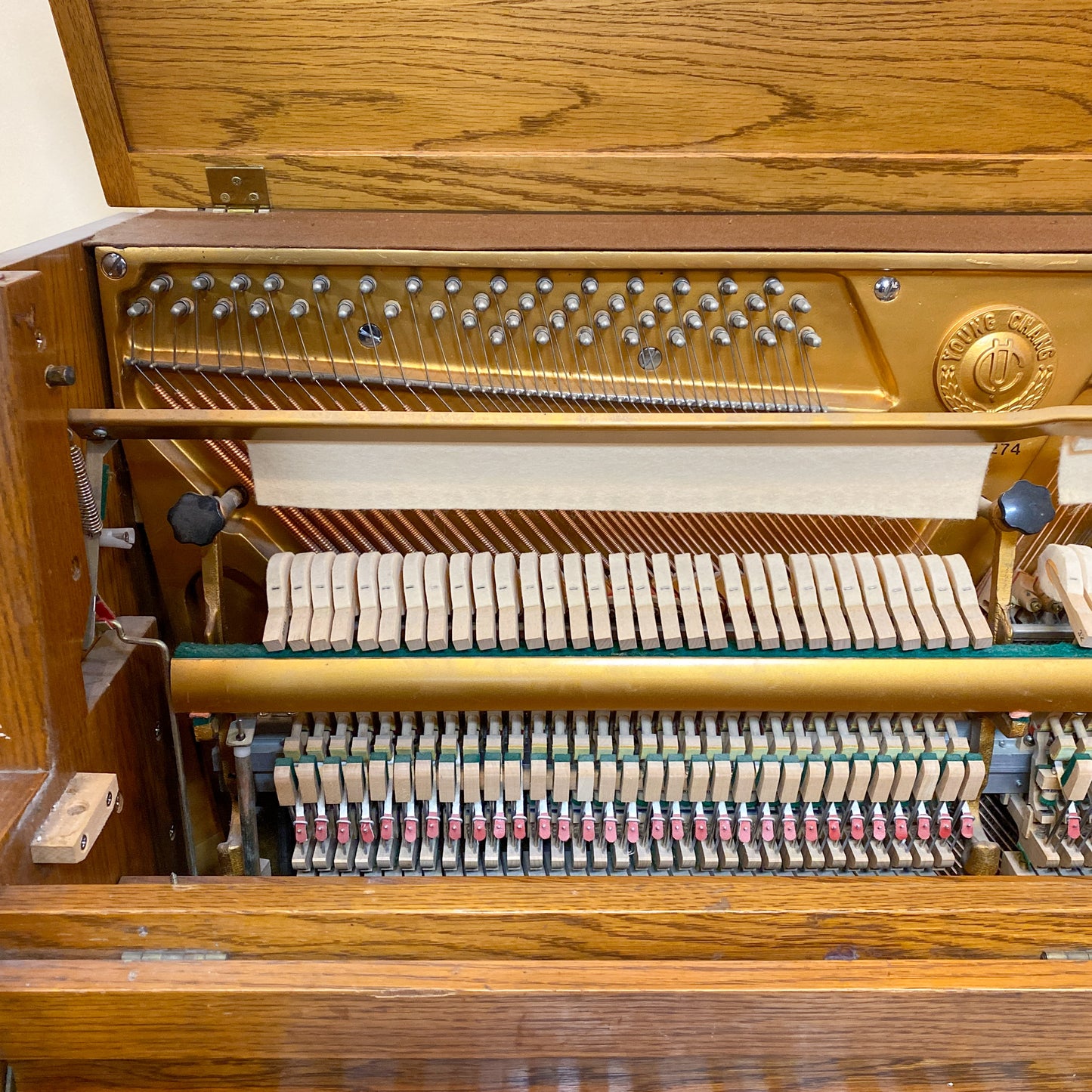 SOLD 1988 Young Chang Wood Finish Console Piano