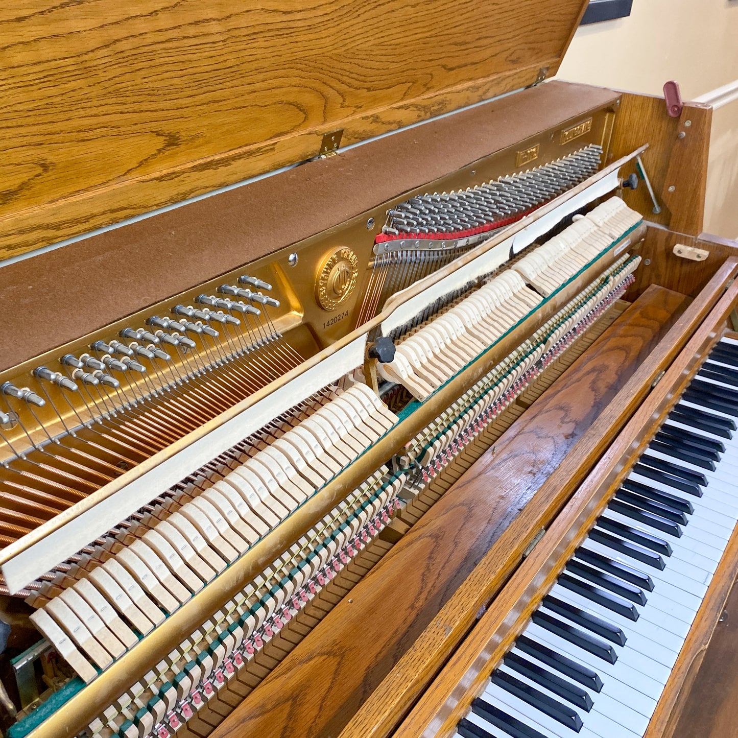 SOLD 1988 Young Chang Wood Finish Console Piano