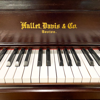 1885 Hallet Davis Black Grand Piano with QRS Digital Player System