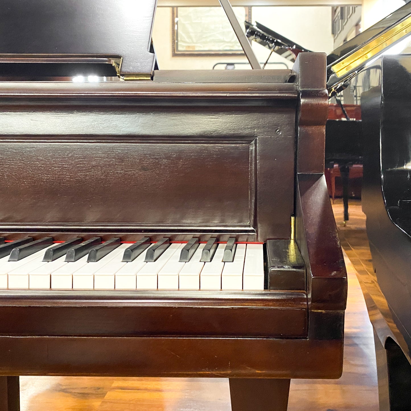 1885 Hallet Davis Black Grand Piano with QRS Digital Player System