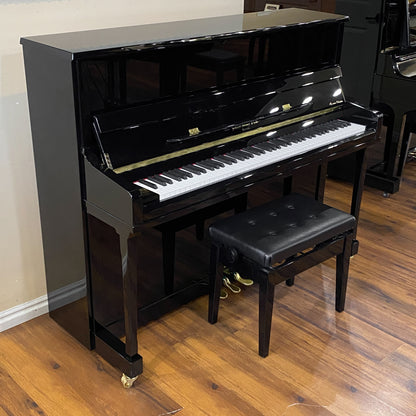 Hallet Davis 121 48" Polished Black Upright Piano