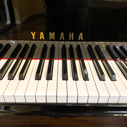 1978 Yamaha C7 7'6" Grand / Polished Black - with QRS Digital Player System