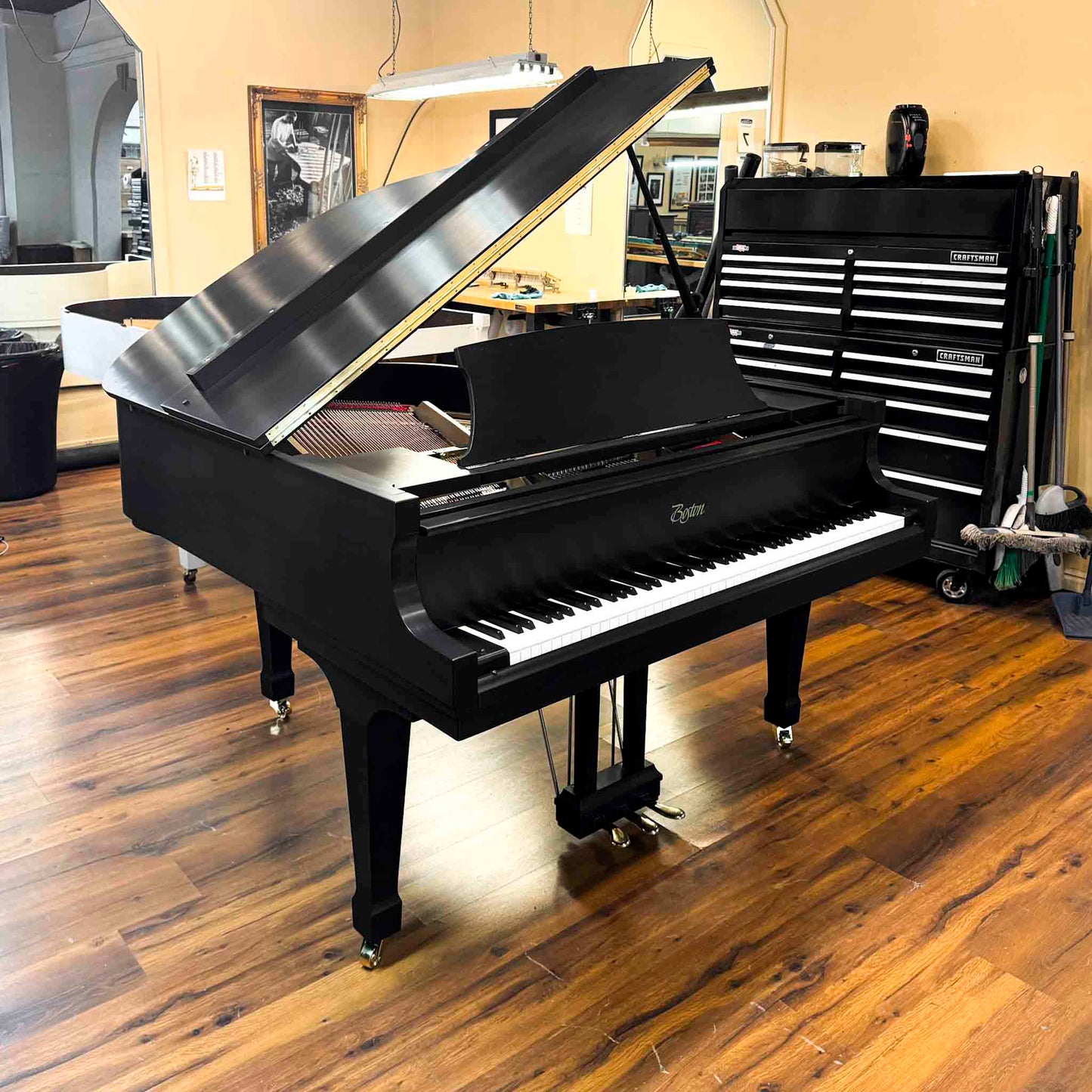 SOLD 2005 Boston 156 Satin Black Commissioned Grand Piano