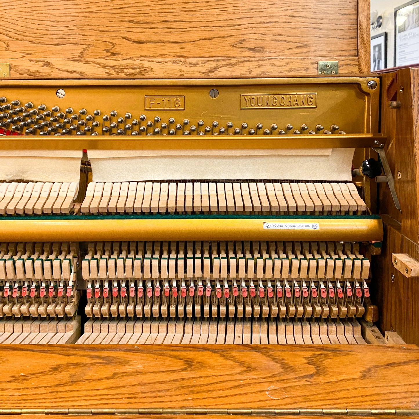 SOLD 1988 Young Chang Wood Finish Console Piano