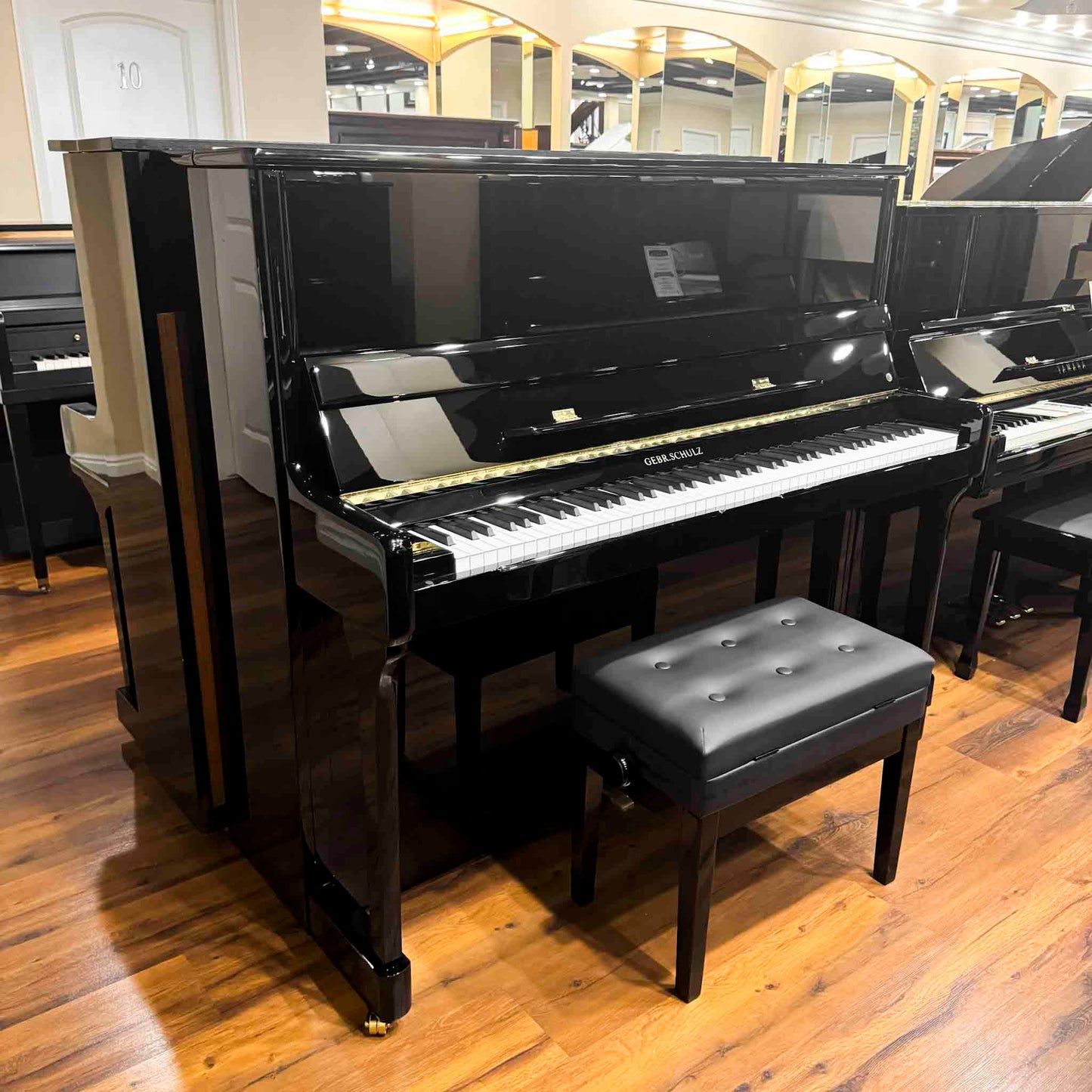 Gebruder Schulz G-30 Polished Black 51" Upright Piano with QRS self playing system