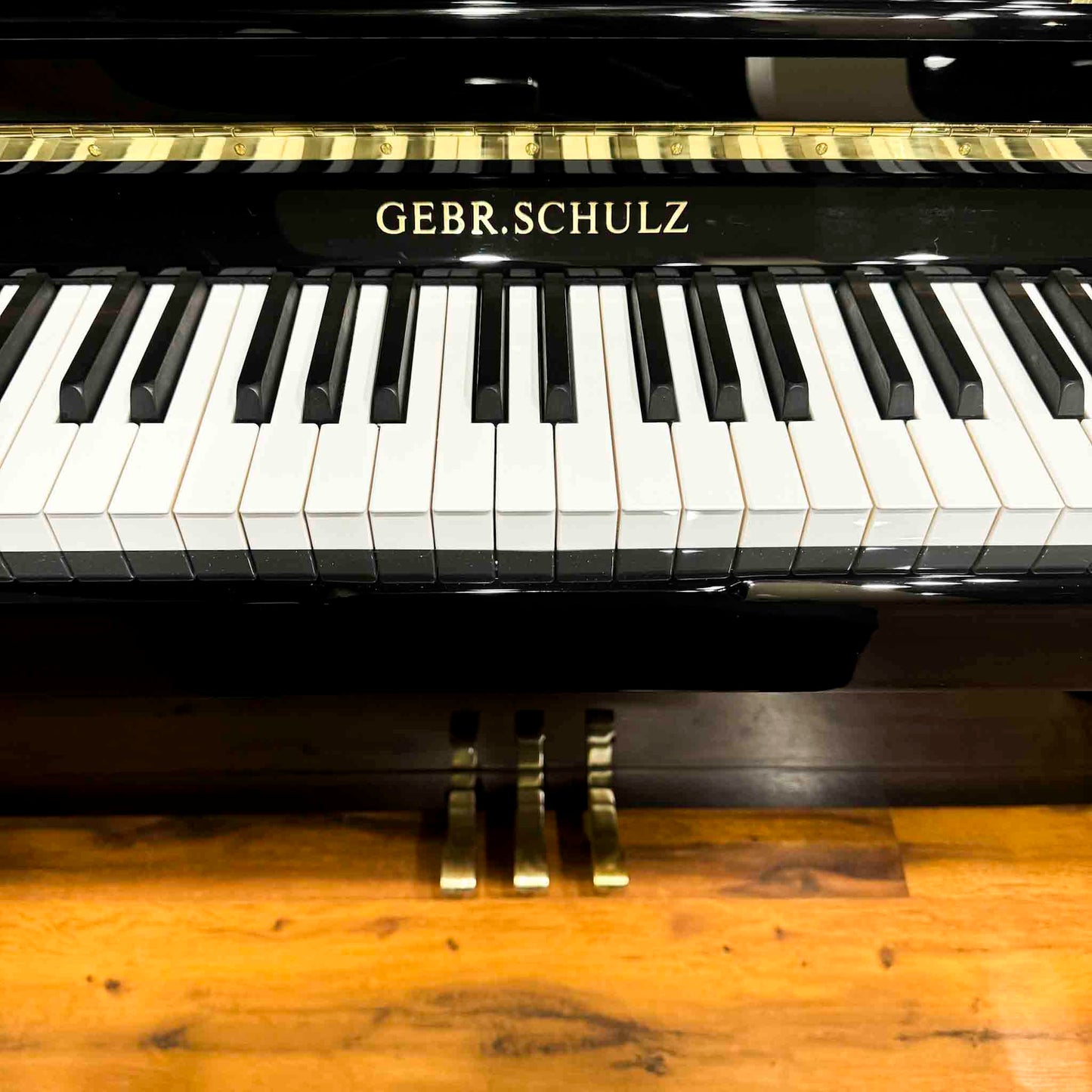 Gebruder Schulz G-30 Polished Black 51" Upright Piano with QRS self playing system