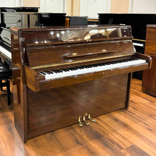 Young Chang U-10743" Polished Walnut Console Piano