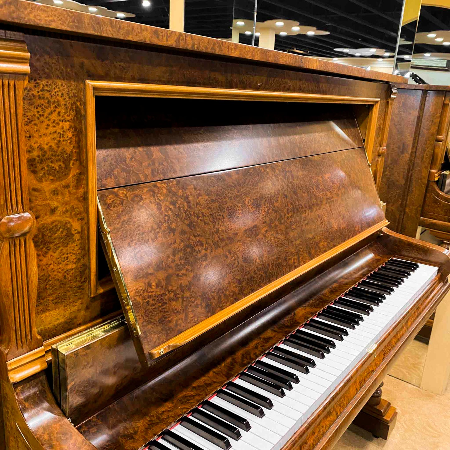 1905 Kranich & Bach 54" Walnut Wood Finish Upright Piano - with QRS Self Playing System