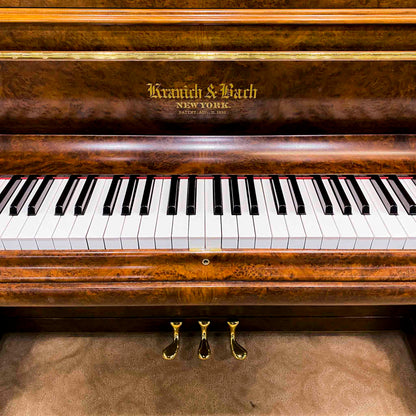 1905 Kranich & Bach 54" Walnut Wood Finish Upright Piano - with QRS Self Playing System