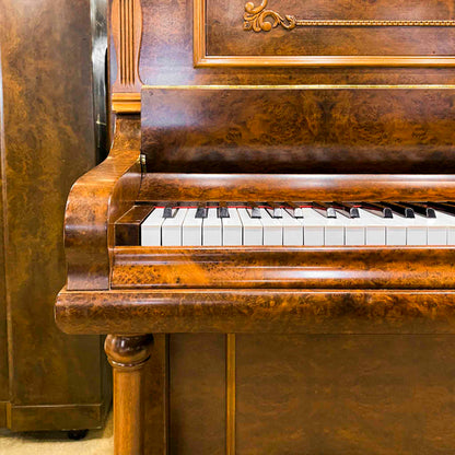 1905 Kranich & Bach 54" Walnut Wood Finish Upright Piano - with QRS Self Playing System