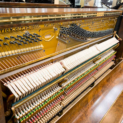 1905 Kranich & Bach 54" Walnut Wood Finish Upright Piano - with QRS Self Playing System