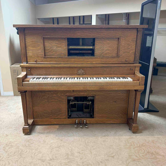 CURRENT SHOP WORK - 1920 Zeck 54" Commissioned Upright Player Piano