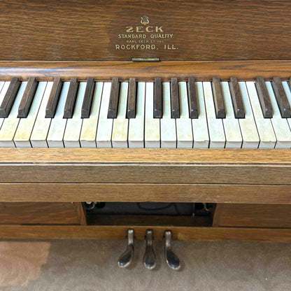 SOLD 1920 Zeck 54" Commissioned Upright Player Piano