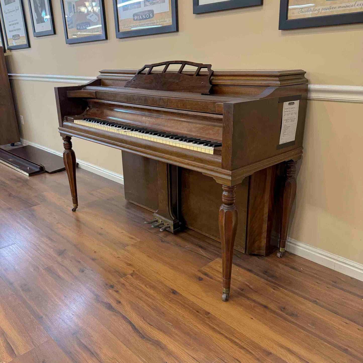 SOLD 1949 Knabe 40" Wood Finish Commissioned Spinet Piano